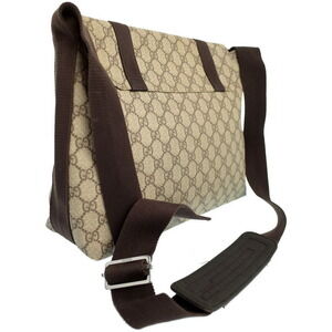 Gucci Supreme GG Bag Crossbody Messenger Brown Plus